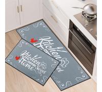 Fecialy Anti Fatigue Kitchen Rug Set of 2 Non Slip Cushioned Kitchen Mats Washable Comfort Floor Rugs and Mats Farmhouse Chef Mat Floor Carpet for Sink,Laundry, Room, 40x60+40x120CM