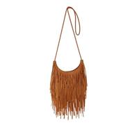 Fecialy Vintage Fringe Hobo Bags for Women Vegan Leather Tassel Crossbody Bag Western Hippie Shoulder Bag