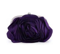 Fecialy Women Evening Bag Floral Satin Clutch Purses with Chain Rose Pattern Purse Party Prom Handbags