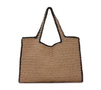 Fecialy Women Large Straw Tote Handbag Hand Woven Summer Beach Shoulder Bag Chic Casual Travel Vacation Bags
