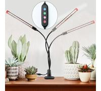 FECiDA Clip Grow Lights for Indoor Plants 27W 3000 Lumen, 2024 Newest Brightest LED Light for Houseplants, Bonsai, Pot Plant, Full Spectrum Growing Lamp With 4,8,12 Hr Timer