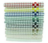Fecido Classic Kitchen Complete Set Tea Towels - Heavy Duty - Super Absorbent - 100% Cotton - Professional Grade Dish Cloths - European Made Tea Towels, 10 Pack
