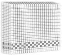 Fecido Classic Kitchen Dish Cloths with Hanging Loop (12 x 12 Inches) - Set of 6, Silver Gray