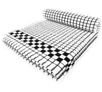 Fecido Classic Kitchen Tea Towels - Heavy Duty - Super Absorbent - 100% Cotton - Professional Grade Dish Cloths - European Made Tea Towels - Set of Two, Black