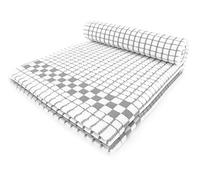 Fecido Classic Kitchen Tea Towels - Heavy Duty - Super Absorbent - 100% Cotton - Professional Grade Dish Cloths - European Made Tea Towels - Set of Two, Silver Gray