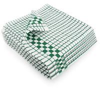 Fecido Classic Kitchen Tea Towels with Hanging Loop - Set of 4, Dark Green