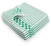 Fecido Classic Kitchen Tea Towels with Hanging Loop - Set of 4, Light Green