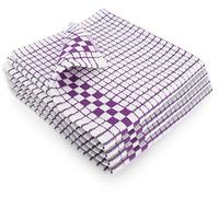 Fecido Classic Kitchen Tea Towels with Hanging Loop - Set of 4, Purple