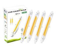Fecifte R7S LED Bulb 118mm Dimmable 20W Equivalent 100w 200W Halogen, 3000K Warm White J Type T3 Double Ended Flood Light, 4Pack