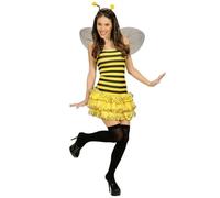 Feclmiyt Bumble Bee Costume For Women Bee Queen Dress Halloween Animal Costumes Theme Party Cosplay Fancy Dress Outfits (B-02, XL)