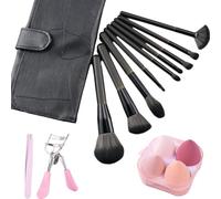 FECOVANTI Makeup Brush Set Professional Makeup Brushes Premium Synthetic Foundation Blush Power Travel Makeup Set with Case
