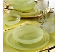 Fecra Circle 18 Piece Dinner Set for 6 People, Green