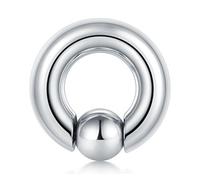 FECTAS PA Ring Prince Albert Piercing Captive Bead Rings Spring Action CBR Monster Screwball Rings 0G 16mm Surgical Steel Body Jewellery for Men Women