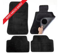FED 74123: BMW 1 Series E87 2004-2011 Carpet Mats 4pc Set, Custom Fit, Anti-Slip with Velcro Tabs, Driver Heelpad