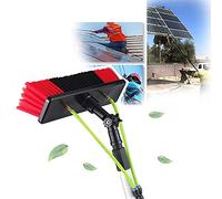 Fed Brush Set 3-12M for Cleaning Solar Panels, Photovoltaic Systems - Extendable Pole with 30Cm Brush Head for Efficient Washing