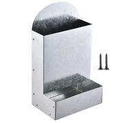 Fed Metal Chicken Feeder Trough Self Replenishing Design Durable Chicken Coop Auto Food Tray RmG440 (Silver, 26X15X10CM)