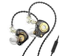 FEDAI TRN MT1 PRO in Ear Monitor Earbuds, 10mm Composite Dual Magnetic Dynamic Earphones Sport Earbuds in Ear Earphones Sport Noise Cancelling Headphone with Detachable C Pin Cable(with mic, Black)