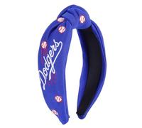 FEDANS Knotted Headband for Baseball Game Day Hairband with Women Top Knot Turban Orange Navy Star Hair Accessory