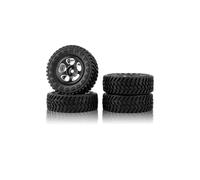 FEDCO FCX24 Wheels and Tires 1.0 Beadlock Wheels 50MM Soft Sticky Tires | Brass Counterweight Ring for Axial SCX24 FMS FCX24M FCX24 Upgrades 1/24 RC Crawler