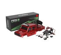 FEDCO SCX24 Body 6x6 Conversion Kit Frame-Axle Assembly with Lights | Magnetic Support Bracket For SCX24 Upgrades Bronco JLU C10 Basecamp 1/24 RC Crawler