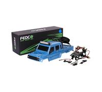 FEDCO SCX24 Body 6x6 Conversion Kit PC Hard Body Shell with Lights Frame-Axle Assembly for Bronco JLU C10 Basecamp Axial SCX24 6×6 RC Crawler Upgrades
