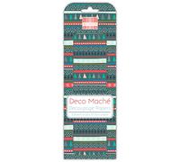 FEDEC330X18 | Christmas Decoupage Craft Papers Patterned Stripes | 26 x 37.5 cm | 3 Sheets | 22gsm | Perfect For Home Crafts, Upcycling, DIY and Papermache