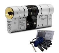 Federal 3 Star Euro Cylinder Door Lock TS007 Diamond Secure Anti-Snap Dual Finish 5 Keys 45/45