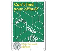 Federal Bureau of Control Advisory Poster 1 Art Print 8 x 12 Inch Funny Metal Tin Sign Game Room Man Cave Wall Decor