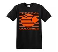 Federal Colonies Total Recall T-Shirt Retro Cotton Funny Gift Novelty Top Tee - Black - L