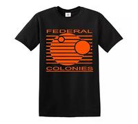 Federal Colonies Total Recall T-Shirt Retro Cotton Funny Gift Novelty Top Tee - Black - XL