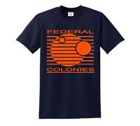 Federal Colonies Total Recall T-Shirt Retro Cotton Funny Gift Novelty Top Tee - Navy - XL