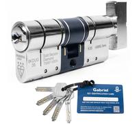 Federal Gabriel 3 Star Thumb Turn Euro Cylinder Door Lock - Police Approved, TS007 Diamond Secure, Anti-Snap, Chrome 5 Keys - 10 Year Guarantee 35T/45