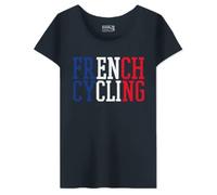 Fédération française de cyclisme WOFFCYCTS005 Women's T-Shirt, Navy, L, Navy Blue, L