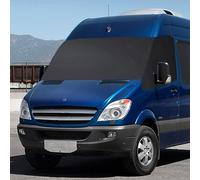 Federedevo Windshield Cover for 2019-2022 Mercedes Sprinter- Sun Frost Snow Shield with Door Lock Pockets, 600D PVC Oxford Waterproof, Fits Perfectly with w/Storage Bag (Smooth Side in!)
