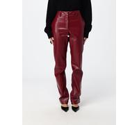 FEDERICA TOSI High-Waisted Straight Faux Leather Trousers - Size: 44 - female