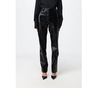 FEDERICA TOSI High-Waisted Straight Faux Leather Trousers - Size: 44 - female