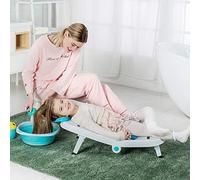 Fedicelly Kids Hair Washing Chair, Children Shampoo Chair Tear-Free, Toddler Head Hair Rinser Salon Seat for Girls Boys (Blue)