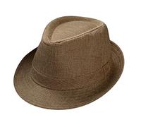 Fedora Hats for Men Short Brim Classic Panama Hat Without Belt Unisex Fedora Hat Short Brim Beach Sun Cap British Style Jazz Hats Beige