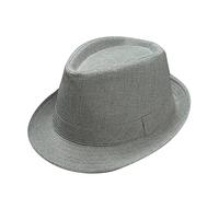 Fedora Hats for Men Short Brim Classic Panama Hat Without Belt Unisex Fedora Hat Short Brim Beach Sun Cap British Style Jazz Hats Grey