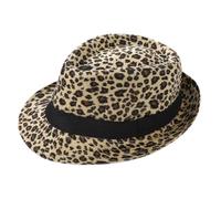 Fedora Trilby Hat for Men Short Brim Panama Hat British Vintage Wool Felt Jazz Cap Bowler Cap Jazz Dancers Gangsters Rapper Cowboy Gentleman Fedoras Roll-up Manhattan Headwear for Party Dancing Stage