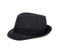 Fedora Trilby Hat for Men - Vintage Style Panama Jazz Cap - Classic Stylish Bowler With Short Brim - Structured Gentleman's Winter Hat - Gift for Adult Men