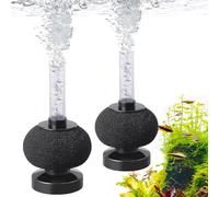 FEDOUR 2 Pack Aquarium Bio Sponge Filter: 10CM Mini Air-Powered Fish Tank Filter, Quiet Small Sponge Filter for up to 50L Fish Tank, Betta Tank, Shrimp Tank, Fry Tank, Breeding