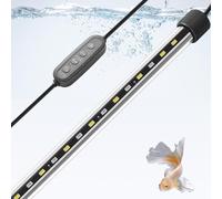 FEDOUR 48CM Submersible Aquarium LED Light, 24/7 Mode Fish Tank Light with Timer&10-Level Brightness, 3 Colors & 3 Lighting Modes Light for 50-70cm Fish Tanks