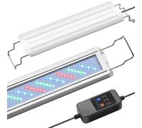 FEDOUR 60-80cm LED Aquarium Light with Timer&10-Level Brightness Adjustment, Full Spectrum Fish Tank Light for Plant Growth, Auto 24/7 Daylight Cycle, Extendable Brackets, for Freshwater Planted Tank