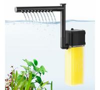 FEDOUR 8W 16W Aquarium Submersible Filter, Quiet Fish Tank Internal Filter with Spray Bar, Powerful Aquarium Filter for 15-300L Tank (8W for 15-120L)