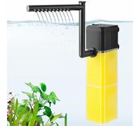 FEDOUR 8W 16W Aquarium Submersible Filter, Quiet Fish Tank Internal Filter with Spray Bar, Powerful Aquarium Filter for 15-300L Tank (16W for 90-300L)