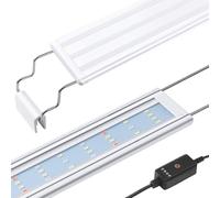FEDOUR Full Spectrum LED Aquarium Light: 60-80cm Classic LED Fish Tank Light with Timer, Aquarium Plant Light with Stable Extendable Brackets