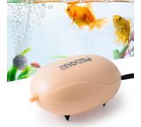 FEDOUR Mini Fish Tank Air Pump, Quiet Fish Tank Oxygen Pump with Single Outlet, Aquarium Air Bubbler with Complete Accessories for up to 75L Fish Tanks, Betta Tanks, Shrimp Tanks