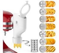 Fedowal Gourmet Pasta Press Attachment for Kitchenai Stand Mixer, Pasta Maker Attachment with 7 Interchangeable Plates, Pasta Extruder Attachment for Spaghetti Bucatini Fusilli l Macaroni (Update)