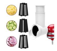 Fedowal Slicer/Shredder Attachments for KitchenAid Stand Mixers, Food Slicers Cheese Grater Attachment, Salad Maker Accessory Vegetable Chopper with 3 Blades Dishwasher Safe